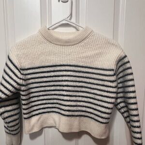 Wilfred Cream and Black Striped Sweater